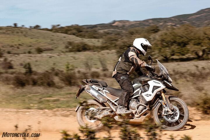 2023 triumph tiger 1200 review first ride, I m a big fan of the Michelin Anakee Wilds The Tiger 1200 Rally Pro offered excellent front end grip and feel off road