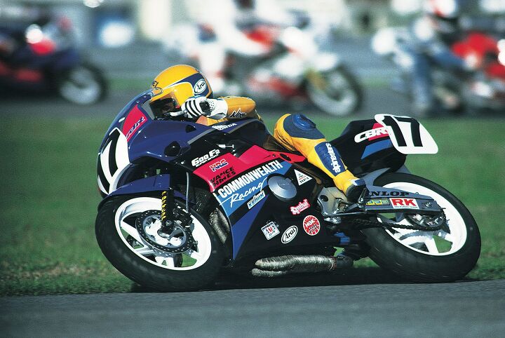 35 years of honda cbr600s a love story, Not only did MD win the Daytona Supersport race in 91 he also won the 200 substituting for an injured Randy Renfrow on the Commonwealth RC30 photo courtesy Honda