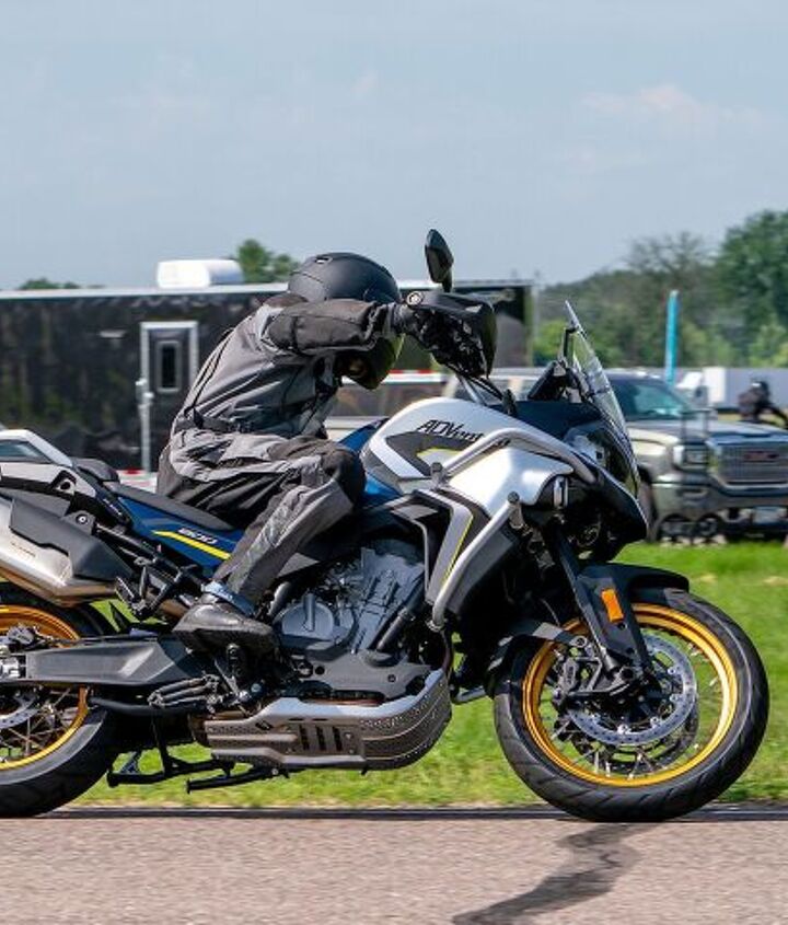 2022 cfmoto 800 adventura review first ride, Sadly there are no known pics of me riding the Adventura I think this is CFMOTO s test rider whose name escapes me