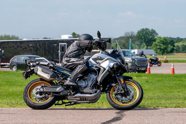 2022 cfmoto 800 adventura review first ride, Sadly there are no known pics of me riding the Adventura I think this is CFMOTO s test rider whose name escapes me
