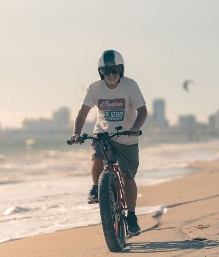 ssr sand viper ebike review first ride, The 26 4 inch tires may look cartoony but they work Sort of Just like on a motorcycle some people squirt through sand easily others have to work at it Airing the tires down from 25 psi would ve helped a lot I found out later