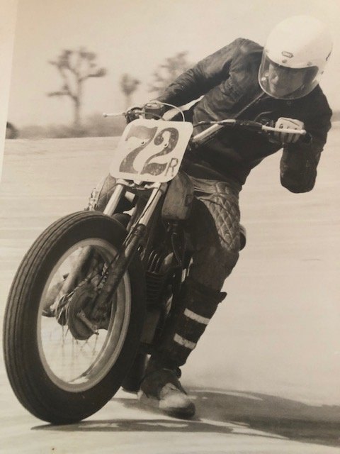 mo history earl roloff jr part deux, Coming out of turn 2 Adelanto mid 70s speedway style on my trusty legendary SC500 2 stroke Don t worry it didn t seize and high side me my late dad fixed that issue many others as well on one of the worst rated bikes of the 70s We turned it into a winner 6 500 rpm redline and all