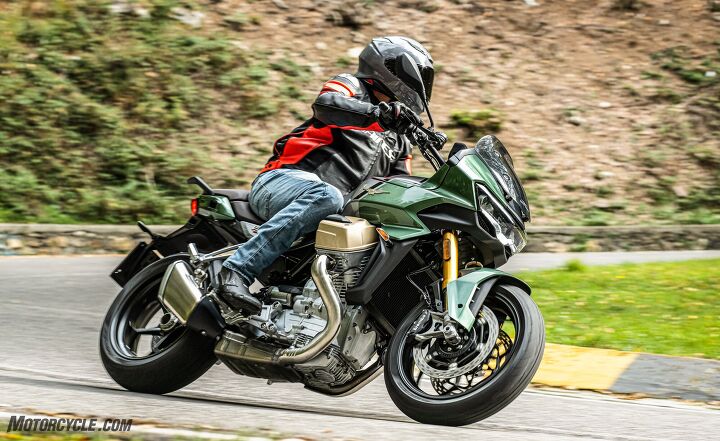2023 moto guzzi v100 mandello s review first ride, The V100 likes to be leaned over and I look forward to having one for a longer test