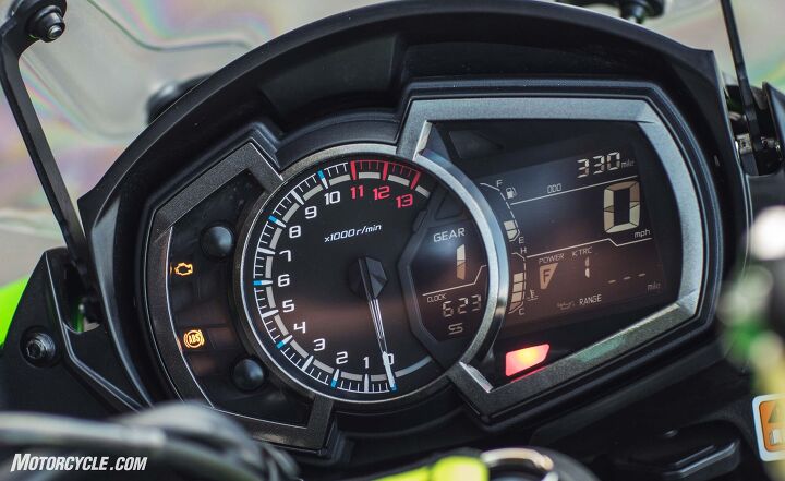 2017 kawasaki ninja 1000 abs review first ride, The new instrument cluster delivers all the important information at a glance in any lighting condition