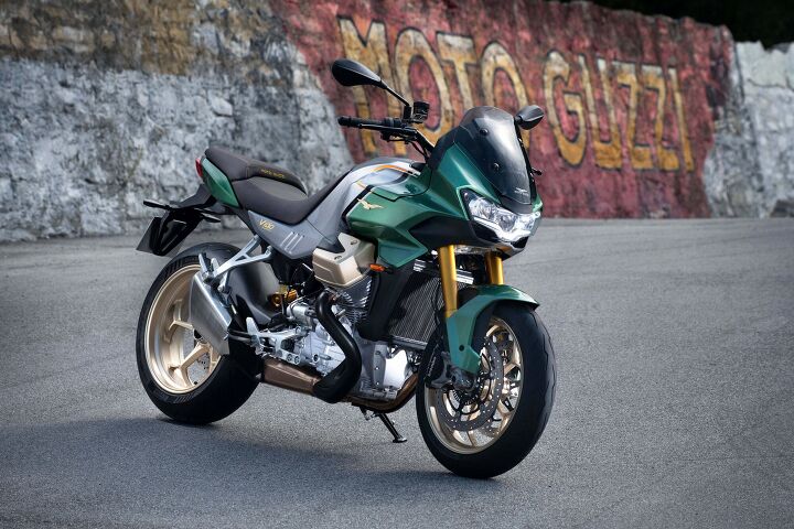 eicma 2021 milan motorcycle show coverage, Piaggio will release full details about the 2022 Moto Guzzi V100 Mandello at EICMA