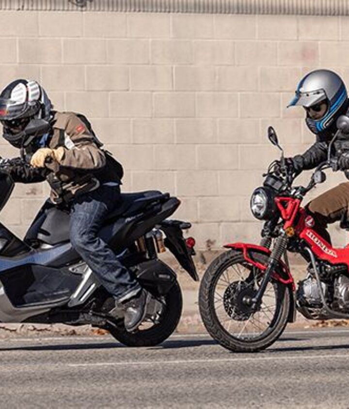 Two Ways to Skin a Knee: 2021 Honda ADV150 Vs. 2021 Honda Trail 125