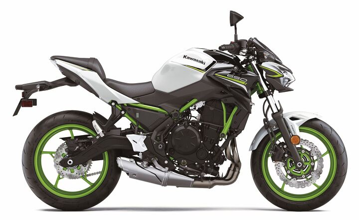 2021 middleweight naked spec sheet shootout, The Kawasaki Z650 s minimal trellis frame helps contribute to its relatively low weight