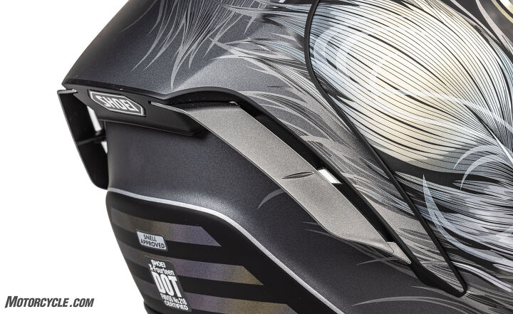 motorcycle com mega helmet shootout, The X Fourteen is tied for the heaviest helmet in this test but you hardly notice it when wearing the helmet because of its efficient aero