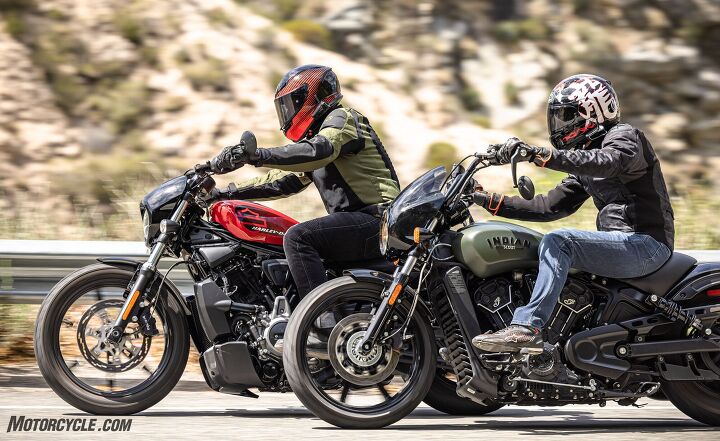showdown 2022 harley davidson nightster vs indian scout rogue