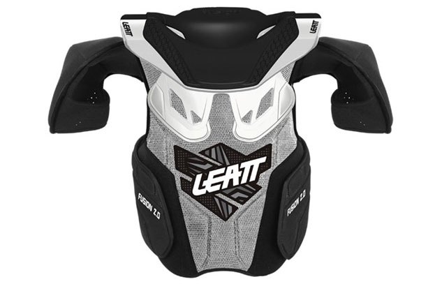 new protective gear from leatt more than just neck braces, The Fusion not only protects the torso and rib cage its shoulder pads guard against the most common broken bone the clavicle that s the collarbone Einstein