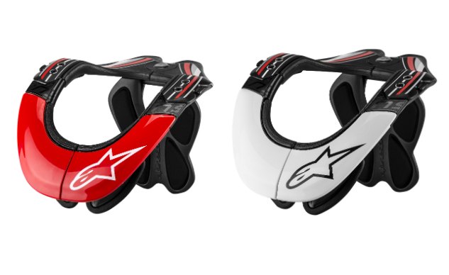 alpinestars 2014 off road product launch review, Like the Fluid Tech Carbon knee brace the BNS Tech Carbon neck brace left differs from the BNS Pro by virtue of its carbon polymer construction and price