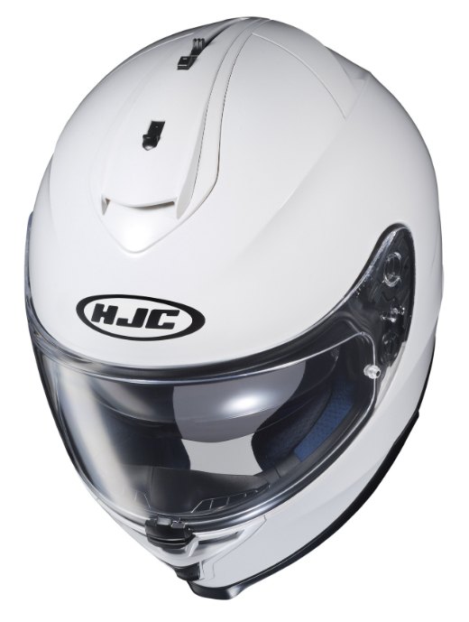 hjc is 17 helmet review, Here you can see the sun visor s engagement lever sun visor deployed directly behind the release button The front centrally mounted air intake can be opened to two positions Venting falls within the realm of normal compared to other helmets