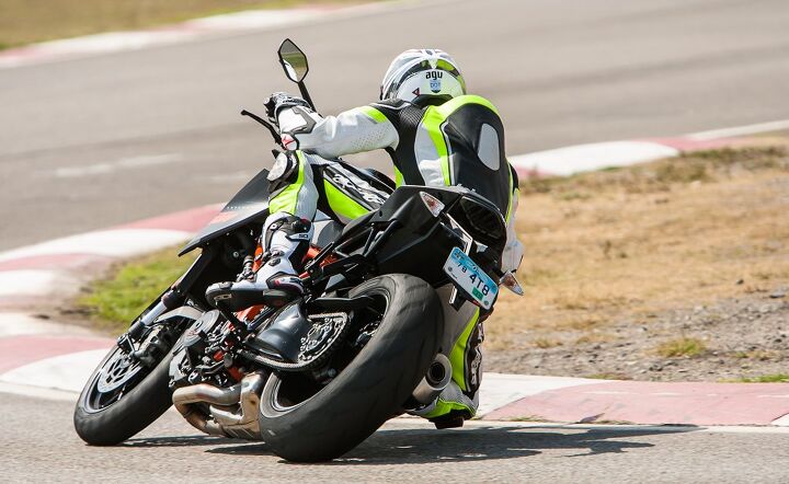 pirelli diablo rosso corsa review, We were pleasantly surprised with how well the Diablo Rosso Corsa tires handled the KTM s nearly 100 ft lb of torque