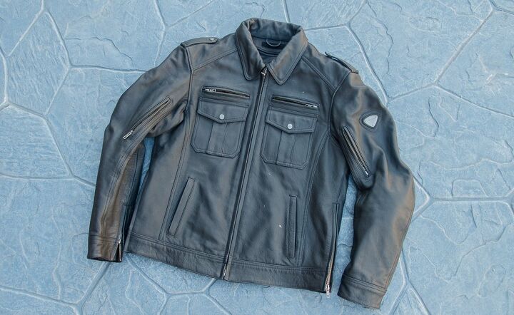 triumph patrol jacket review, The Triumph Patrol Jacket with its black leather motor cop styling is timeless and cool Pre curved sleeves and expansion panels under the arms add to riding comfort