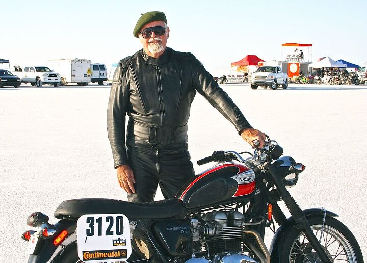 book review i no thru road i by clement salvadori, The author at the salt flats in 2010 with a Triumph Bonneville which did not blow up