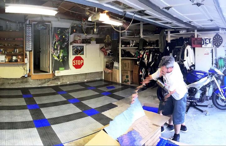 mo tested racedeck garage flooring, You could even lay RaceDeck while on powerful hallucinogens if it came to that