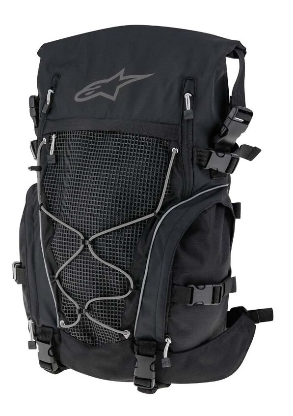 alpinestars 2016 collection preview, The Orbit incorporates new innovations such as the advanced load carrying system which evenly distributes weight across the back and free moving anatomical shoulder straps The Orbit also features a waterproof chassis and a versatile roll top closure system MSRP 199