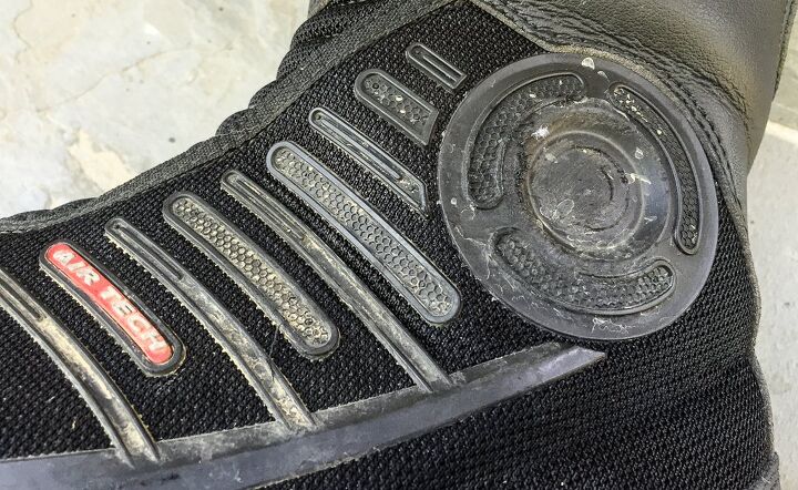 mo tested tcx touring classic airtech evo gore tex boot review, CRASH TESTED Although the get off was thankfully mild the Touring Classic slid for a bit under the Iron 883 with minimal damage to the armor