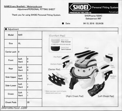 MO Tested: Shoei Personal Fitting System | Motorcycle.com MO Tested: Shoei Personal Fitting System | Motorcycle.com