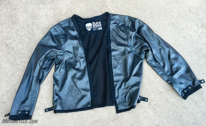 mo tested black brand fahrenheit kooltek perforated jacket review, Black Brand says the liner can be stored in a jacket pocket While you could you d probably be more comfortable tossing it in a saddlebag