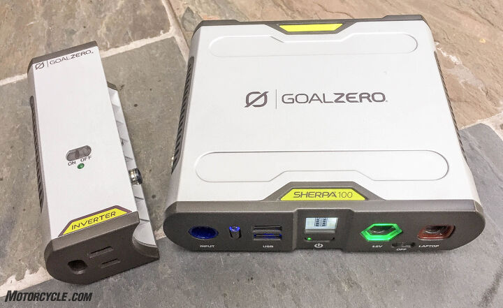 mo tested goal zero sherpa 100 power pack sherpa inverter, The Sherpa Inverter simply screws on to the side of the Sherpa 100 Power Pack