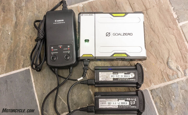 mo tested goal zero sherpa 100 power pack sherpa inverter, This is why I needed the Sherpa 100 and Inverter keeping my camera batteries charged