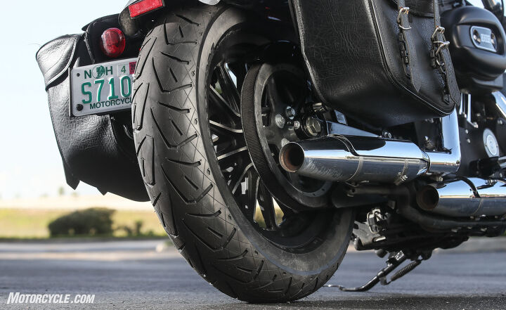 bridgestone battlecruise h50 first ride review, The new tread compound and design result in a claimed 80 increase in tire longevity
