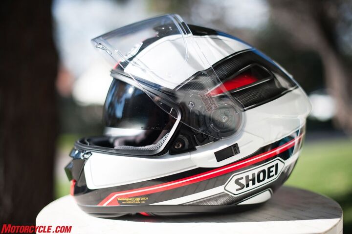 mo tested shoei gt air helmet, Sure there are other helmets out there with a flip down visor that will put a much smaller dent in your wallet but the GT Air exudes quality What that means to you is a personal decision but if your head type and wallet are in agreement you won t be disappointed