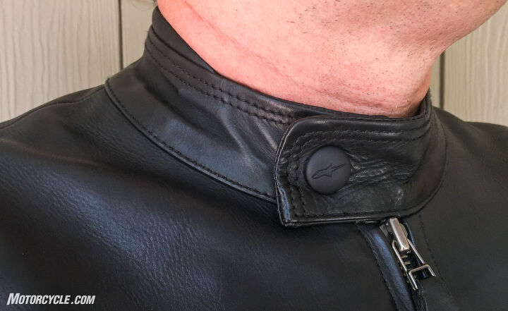 mo tested alpinestars brera airflow jacket review, The suppleness of the leather is especially noticeable at the mandarin collar where stiff leather would irritate the neck