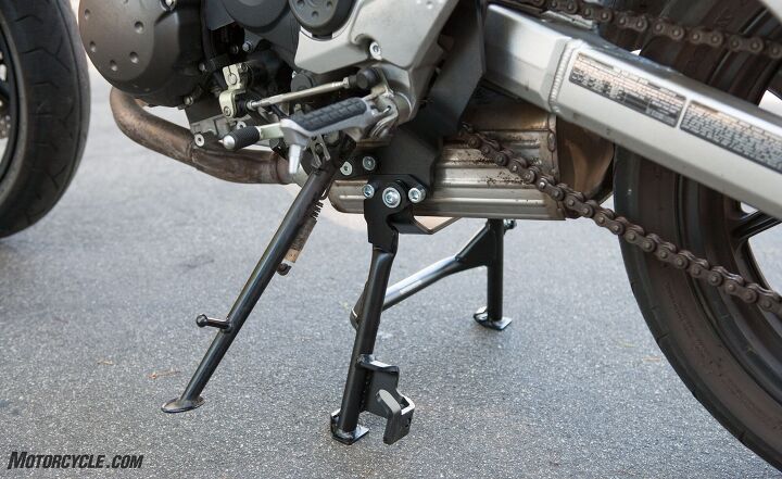 mo tested sw motech centerstand review, The centerstand requires that the sidestand be put down first but that is an easy to acquire habit Note The lower bodywork did not need to be removed though one piece does need to be trimmed The owner just liked the naked look