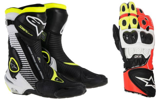 alpinestars gp plus leather suit review, The SMX Plus Boots 369 95 and GP Plus R Gloves 199 95 nicely tie together the asymmetrical GP Plus suit package