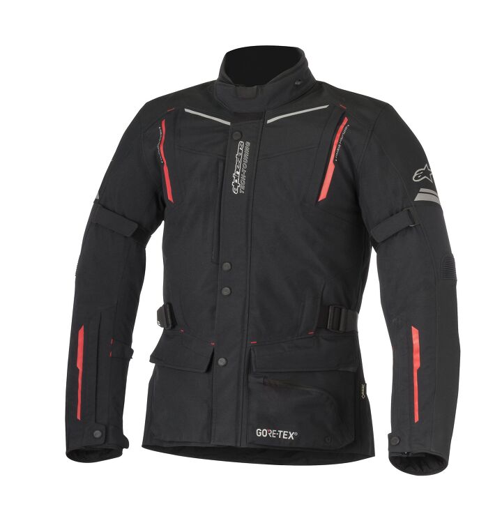 alpinestars 2018 technical motorcycling collection, The Guayana Gore Tex 699 95 comes in the color shown above in sizes ranging from S 4XL while the black with grey accents is available for bigger guys up to 6XL