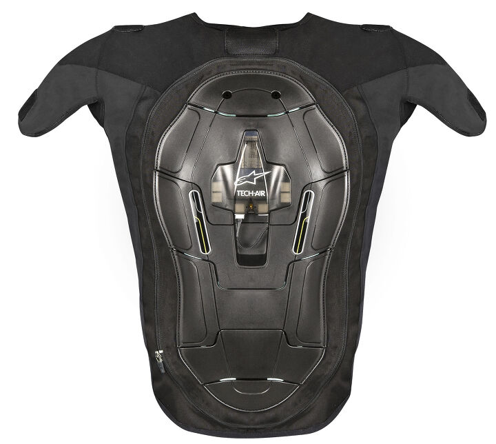 alpinestars 2018 technical motorcycling collection, The Tech Air Race Vest is completely self contained offering two deployments before needing repacked A service that costs 299