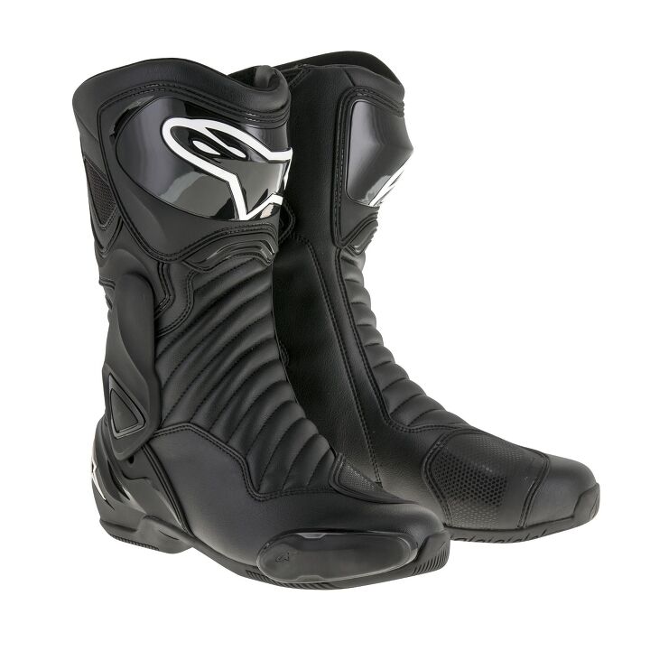 alpinestars 2018 technical motorcycling collection, Alpinestars was unable to provide us with the exact picture of the SMX 6 V2 Gore Tex boot however take the toe slider off of the boot pictured above and add a small Gore Tex tag near the top and it would be identical