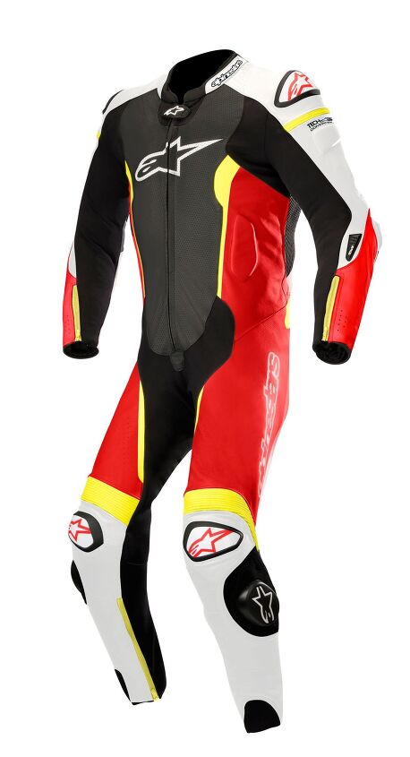 alpinestars tech air review plus missile leather suit review, Flashier than the colorway reviewed here is this black white red fluo yellow fluo option for the Missile