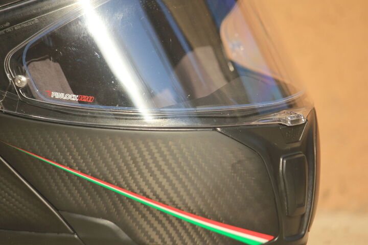 mo tested agv sportmodular helmet, The inclusion of a Pinlock 120 with the helmet is a nice touch since they typical cost about 35 on their own