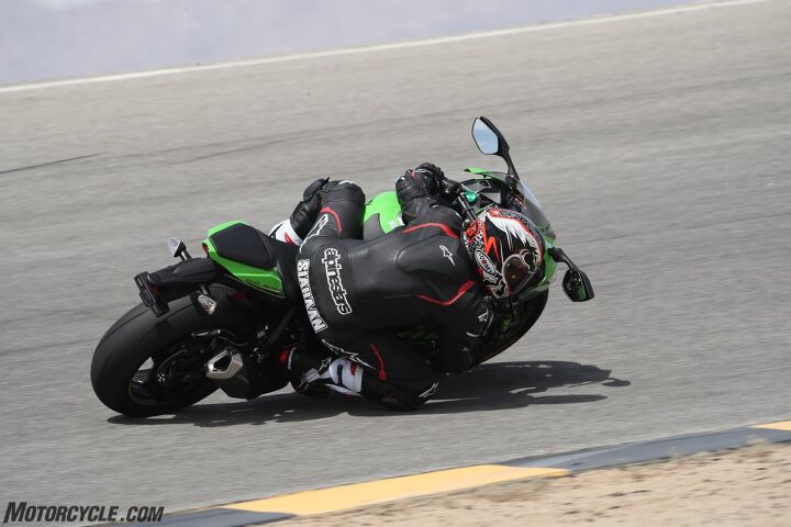 dunlop sportmax q4 review, Once fitted with the 200 55 17 this Kawasaki ZX 10R was also eager to lean Unfortunately moments after this picture was taken the rear lit up even though I wasn t aggressive with the throttle
