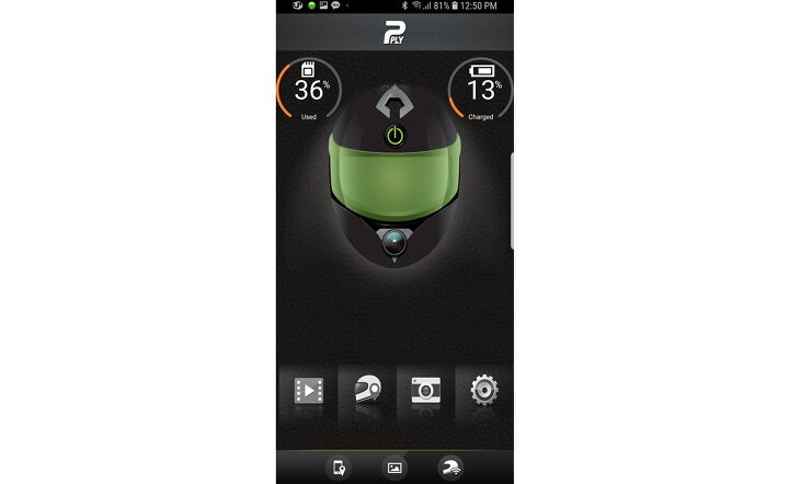 first look ply smart helmet, The smartphone app will allow users to download video and access many other functions