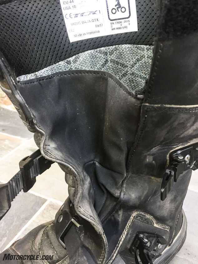 mo tested tcx baja gore tex boot review, The waterproof Gore Tex liner goes well above the ankle