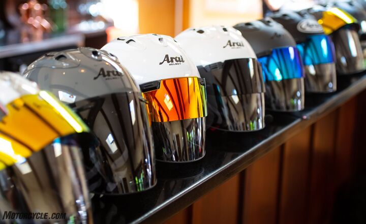 mo tested arai ram x review, The Arai Ram X is available in seven different colors with all sorts of shield and Pro Shade colors to choose from