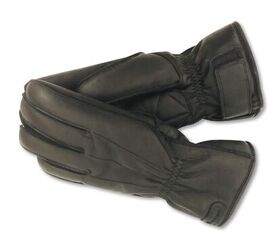 Mens Leather Motorcycle Glove for Cold Weather, Black 