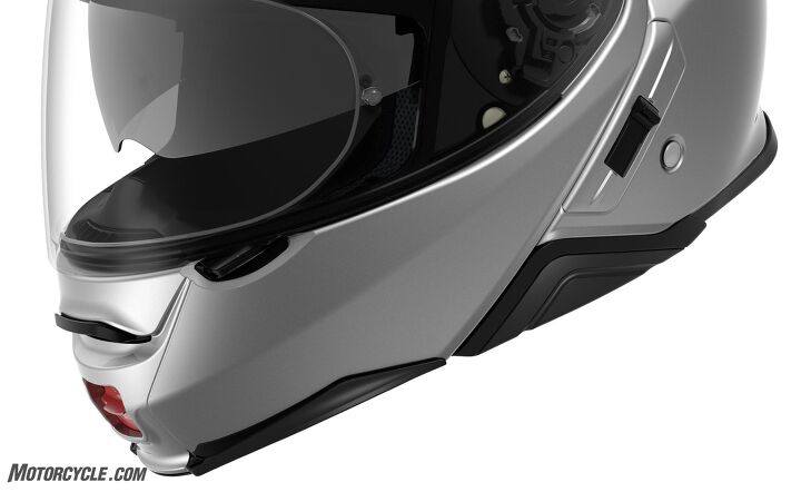 mo tested shoei neotec ii helmet sena srl communicator review, From the Aero Deflector black on the bottom of the chin bar to the slider for the internal sunshield the fit and finish of the Neotec II is top notch