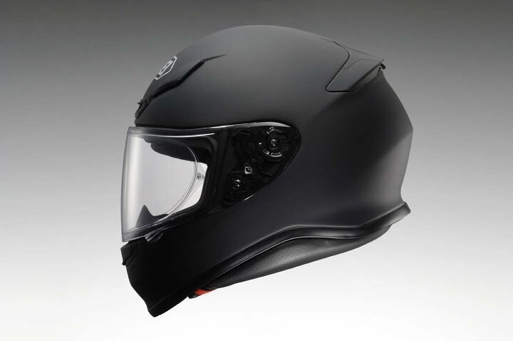 shoei rf 1200 preview, The RF 1200 has refined its lines tucking the chin and back in closer to the rider s head