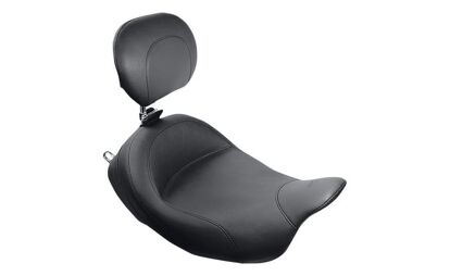 1. Mustang Super Solo Seat With Driver Backrest For Harley Touring