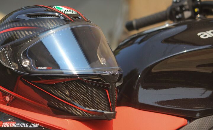 mo tested agv pista gp r review, Scoops were added to the chin vents on the Pista GP R to better scoop air into your face
