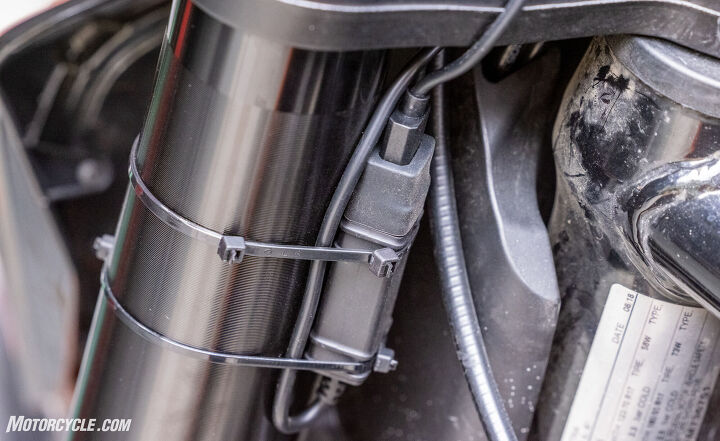 The 12V Hard Wire Cable is small enough to tuck away unobtrusively somewhere on your motorcycle.