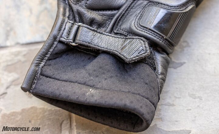 mo tested dainese steel pro in gloves review, The cuff that goes inside of the jacket s or leathers sleeve The wrist strap keeps the gloves safely in place during a slide