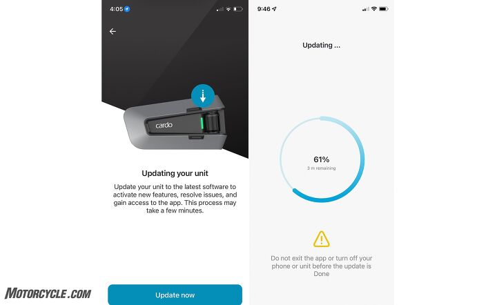 mo tested cardo packtalk edge review, Now you can update your Cardo to the most recent firmware from anywhere that your phone has an internet connection