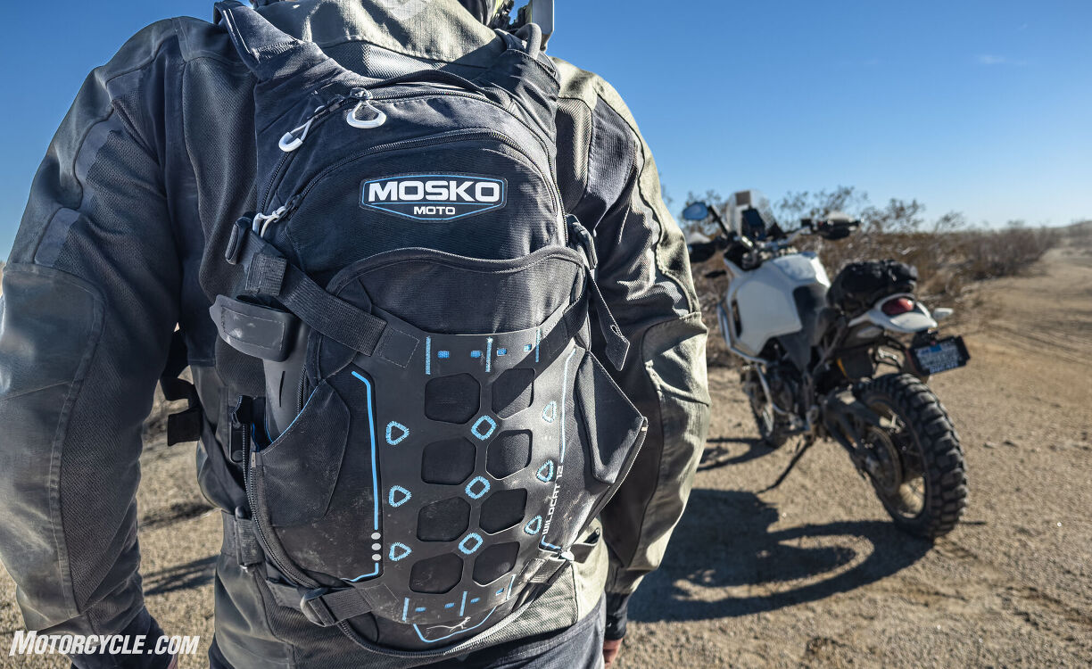 Adventure Motorcycle Riding Chest Rig MO Tested: Mosko Moto Wildcat 12L Backpack With Chest Rig | Motorcycle.com