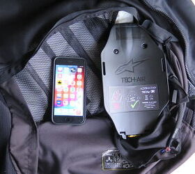 In the earlier Tech Air 5, the canister housing is contained in the built-in back protector. Since the Tech Air 3 doesn’t come with a hard back protector (only a pocket for one), the housing had to find a new home. I’m not certain it’s a good one.